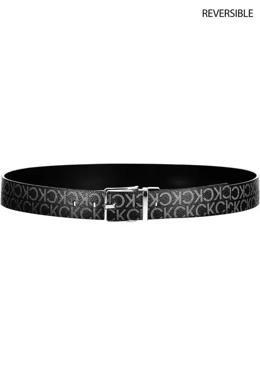 Calvin Klein Reversible Black Logo Buckle Belt