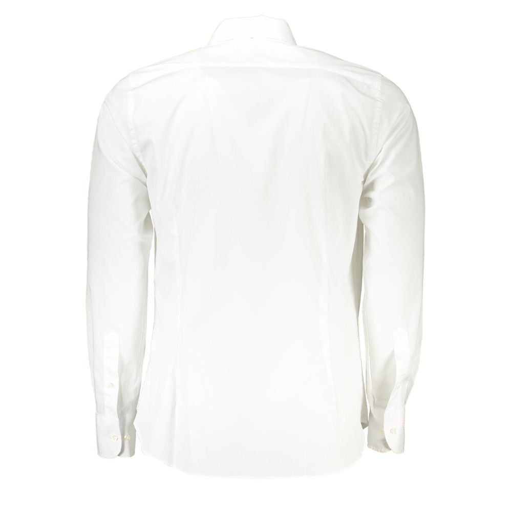 La Martina Chic Slim Fit Long Sleeved White Shirt