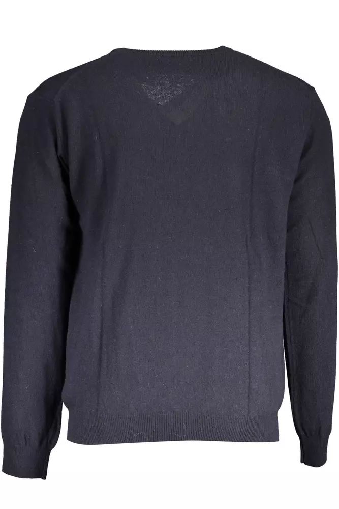 La Martina Elegant V-Neck Wool Blend Sweater