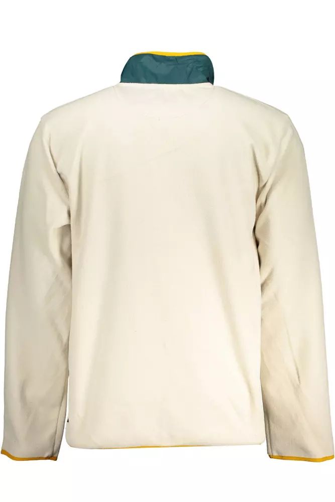 Vans Beige Contrast Zip Fleece Sweatshirt
