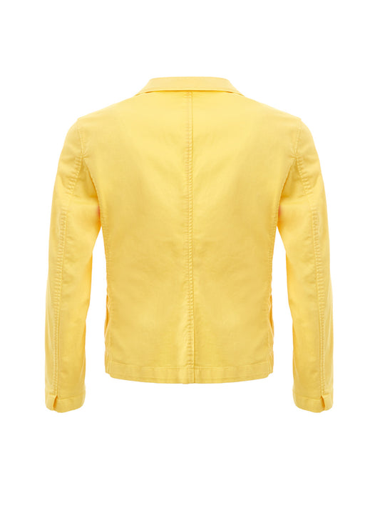 Lardini Elegant Yellow Cotton Jacket – Timeless Style