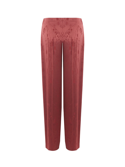 Lardini Elegant Bordeaux Palazzo Trousers