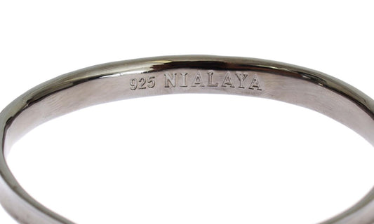 Nialaya Elegant Rhodium Silver Bangle