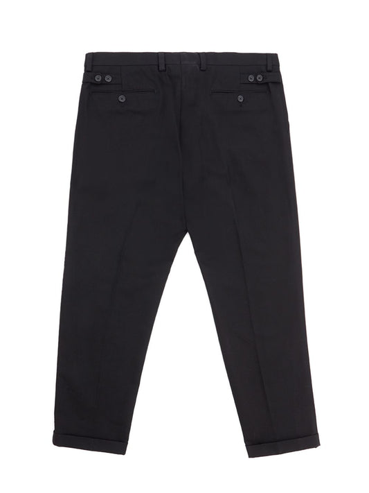 Dolce & Gabbana Svelte Black Cotton Chino Trousers