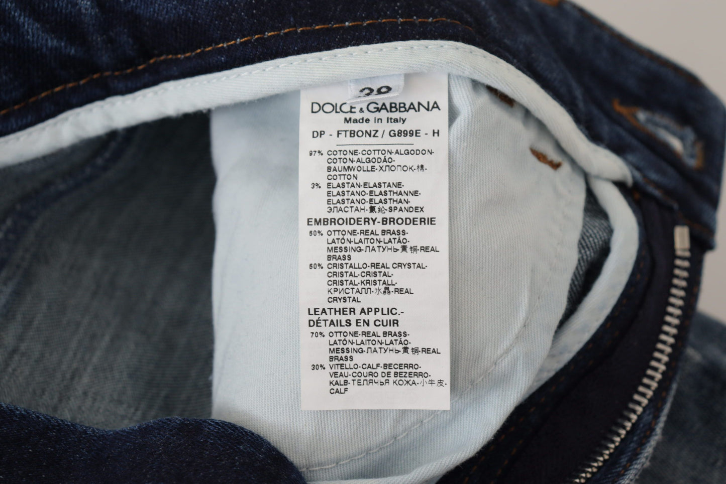 Dolce & Gabbana High Waist Skinny Designer Jeans in Blue