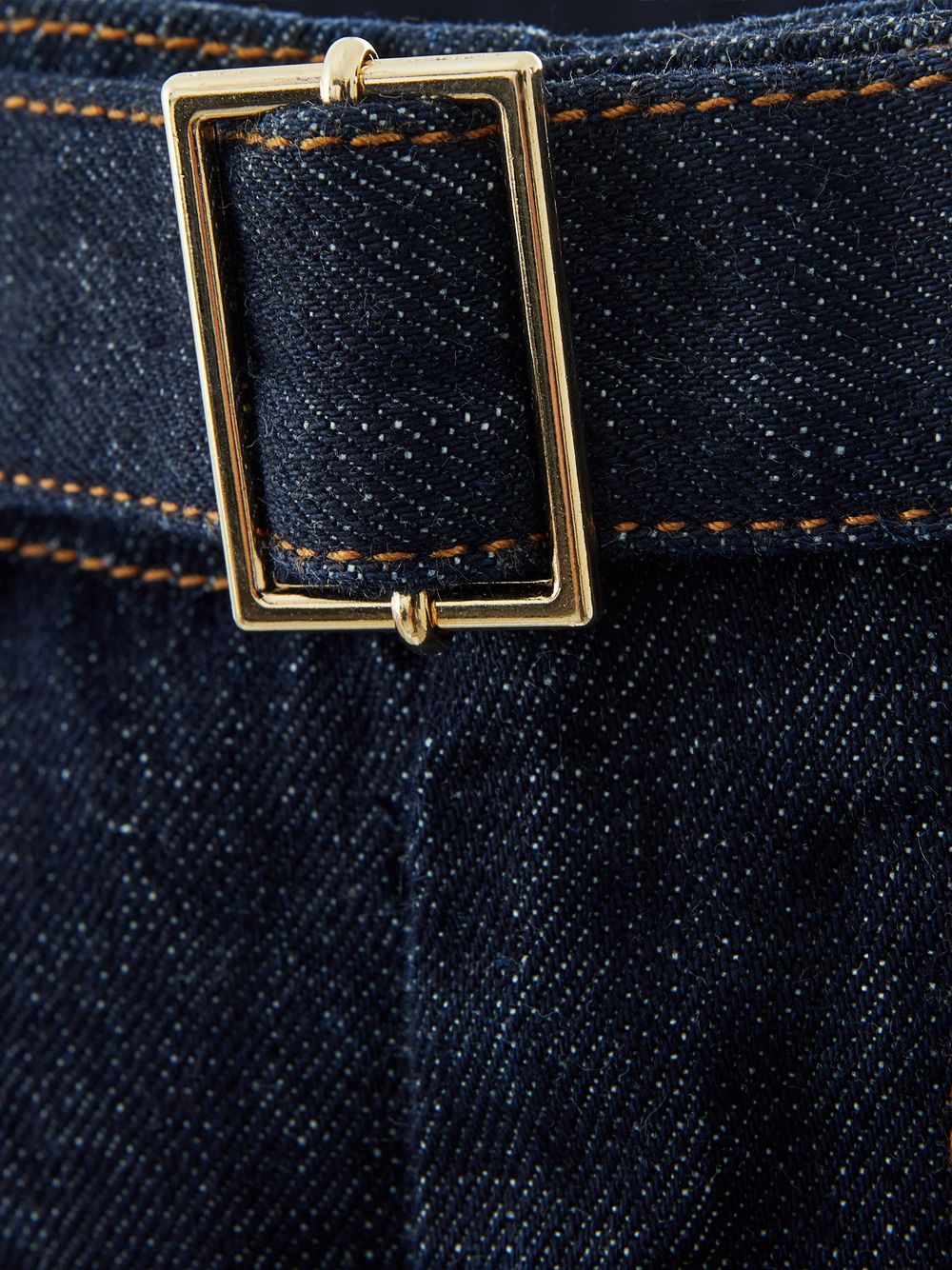 Emporio Armani Elegant Blue Denim Relaxed Fit Trousers