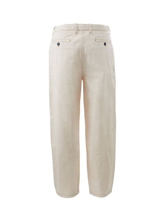 Emporio Armani Chic Ivory Loose Fit Denim Pants