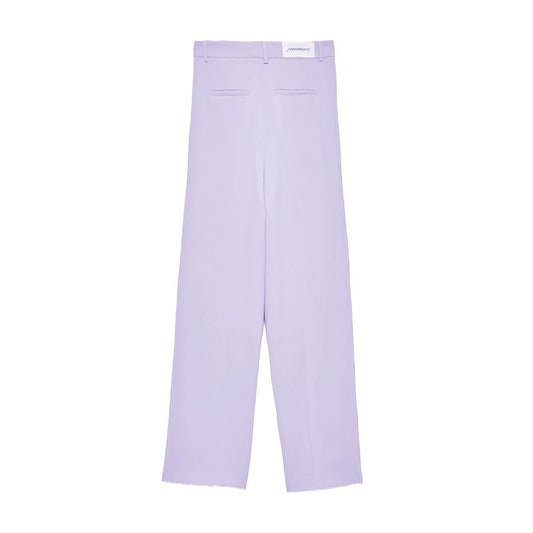 Hinnominate Elegant Purple Crepe Trousers for Women