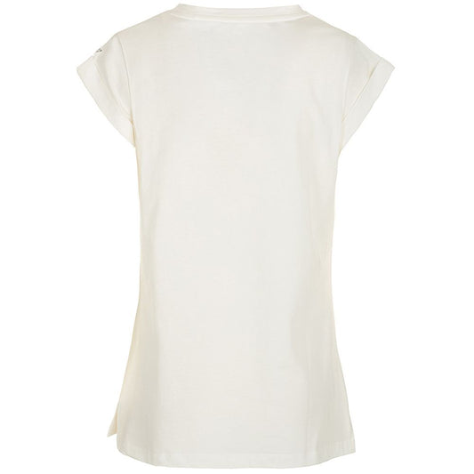 Fred Mello Elegant Rhinestone Studded White Tee