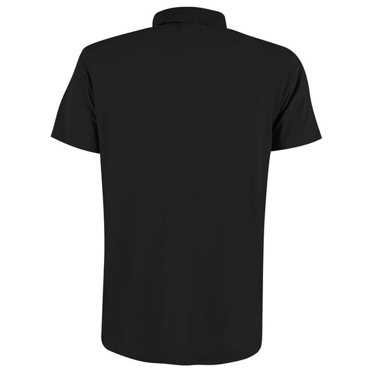 Yes Zee Sleek Black Polo with Stretch Comfort