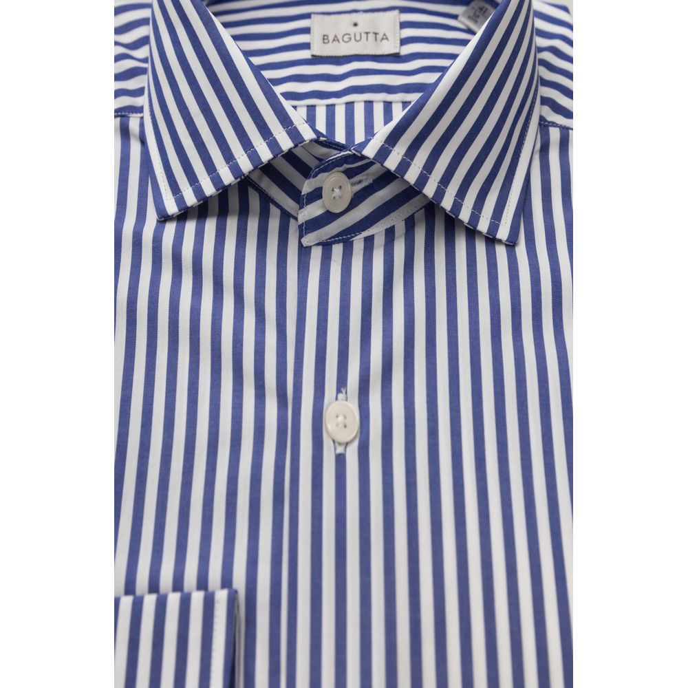 Bagutta Chic Light Blue Medium Fit French Collar Shirt