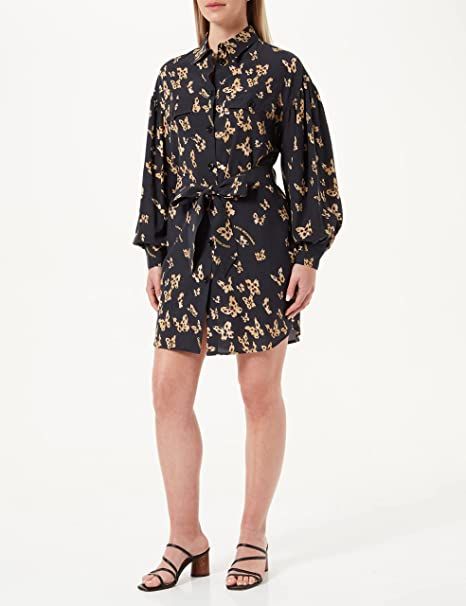 Love Moschino Elegant Butterfly Motif Cotton Dress