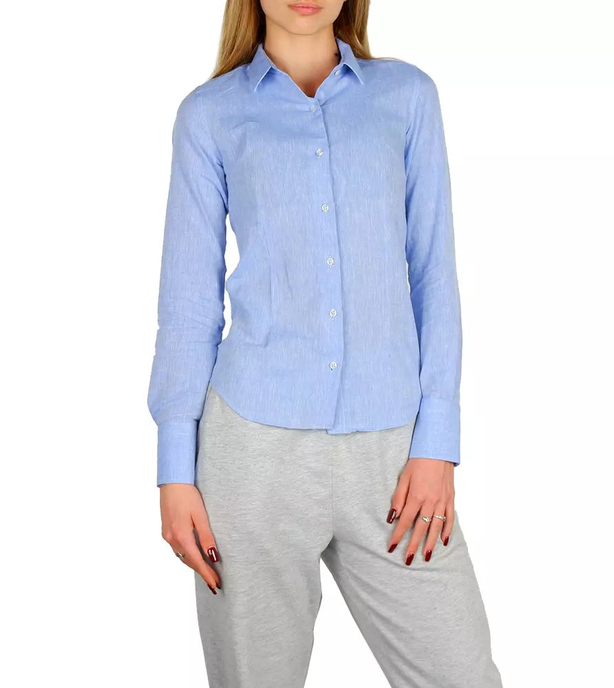 Made in Italy Milano Slim Fit Cotton-Linen Blend Shirt