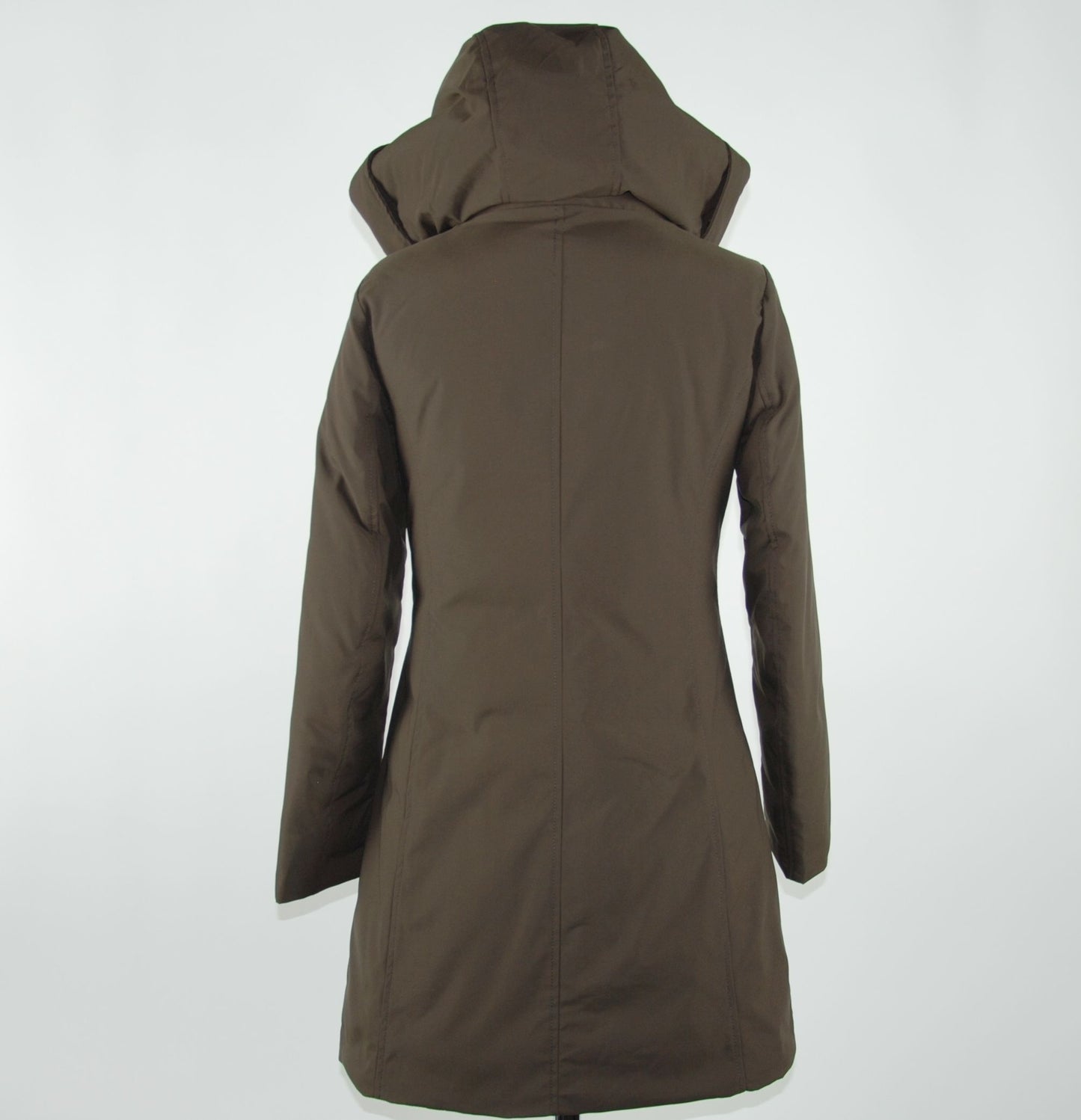 Emilio Romanelli Elegant Brown Polygon Jacket with Hood