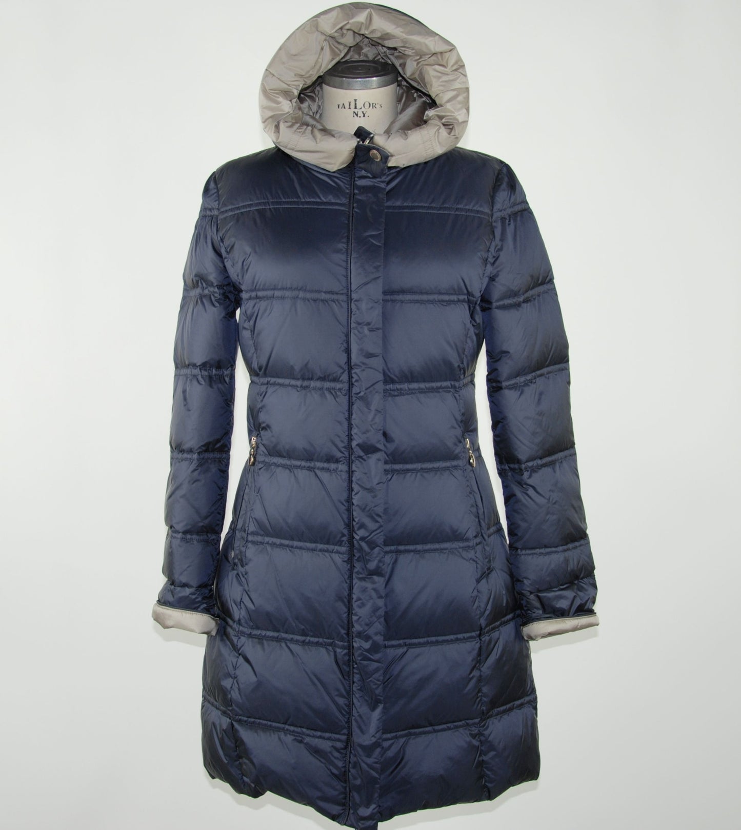 Emilio Romanelli Chic Blue Polyester Down Jacket