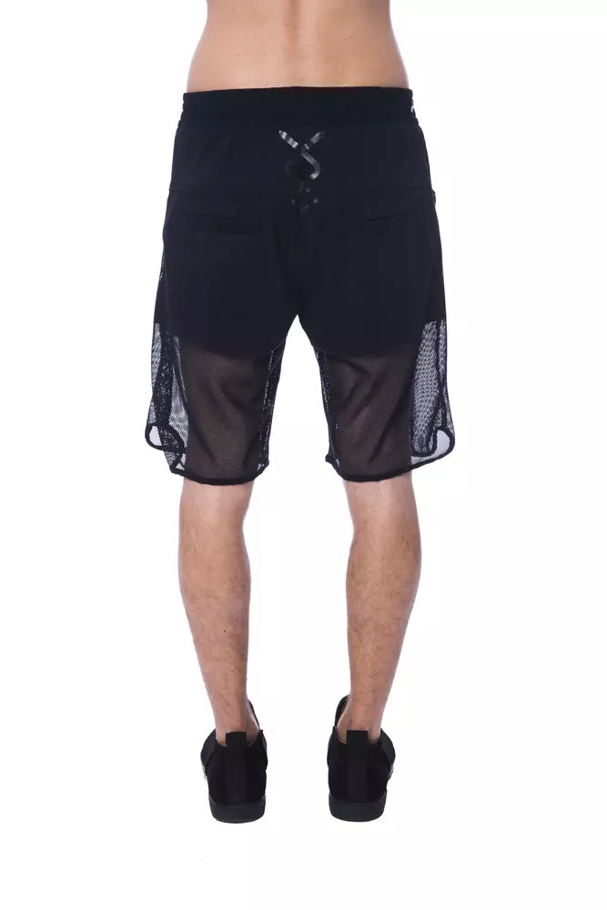 Nicolo Tonetto Elevate Your Style with Chic Transparent-Panel Shorts