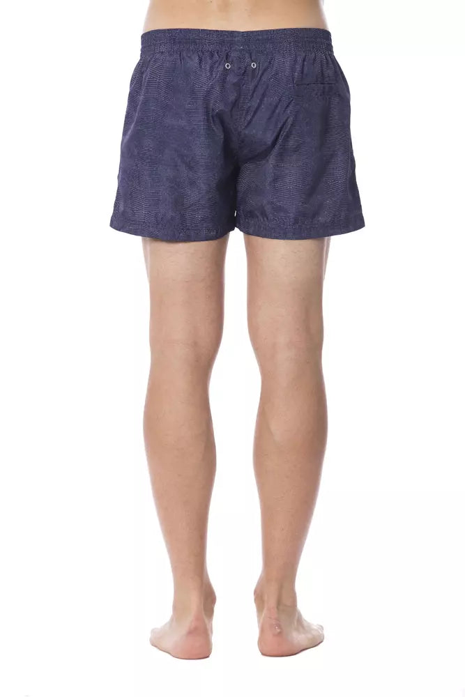 Roberto Cavalli Sport Blue Printed Swimsuit Elegance