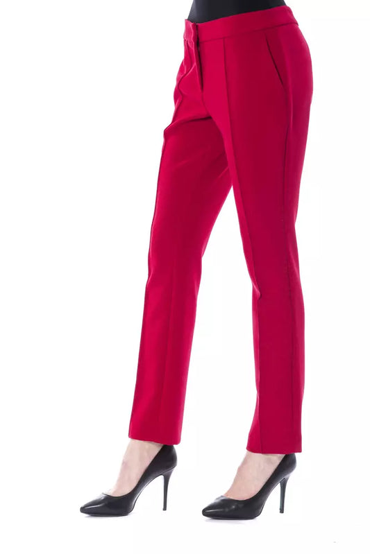 BYBLOS Chic Fuchsia Slim Fit Trousers