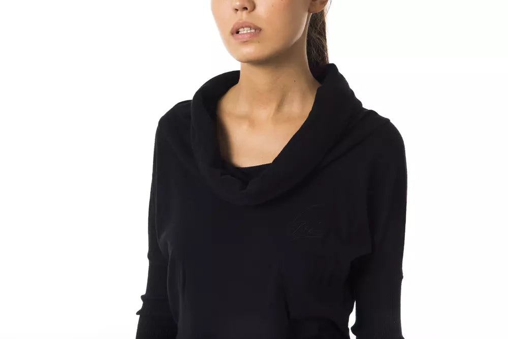 BYBLOS Elegant Open Collar Black Pullover for Women