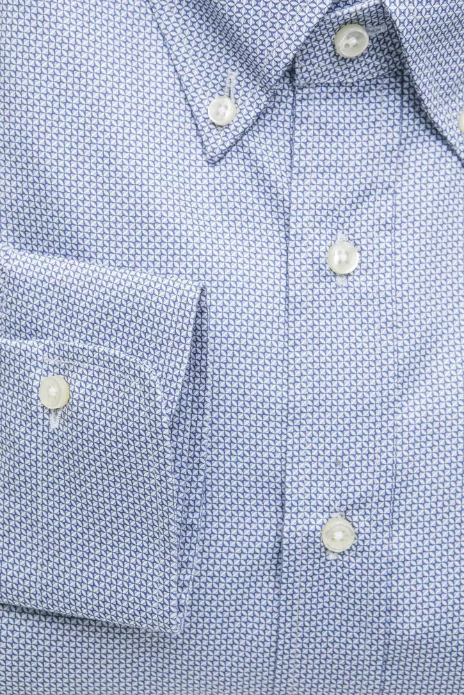 Robert Friedman Elegant Light Blue Cotton Shirt