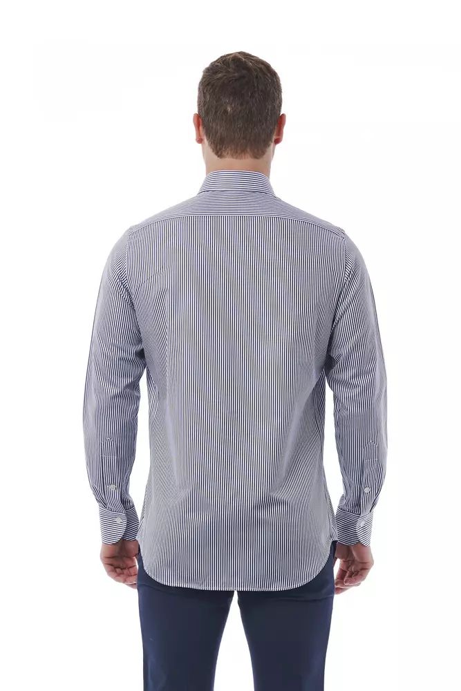 Bagutta Elegant White Italian Collar Shirt - Regular Fit