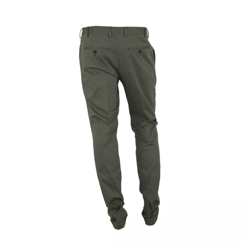 Made in Italy Elegant Green Summer Trousers for Men