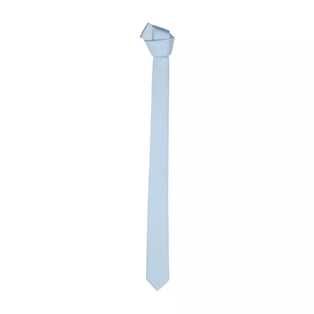 Emilio Romanelli Elegant Silk Sky-Blue Men's Slim Tie