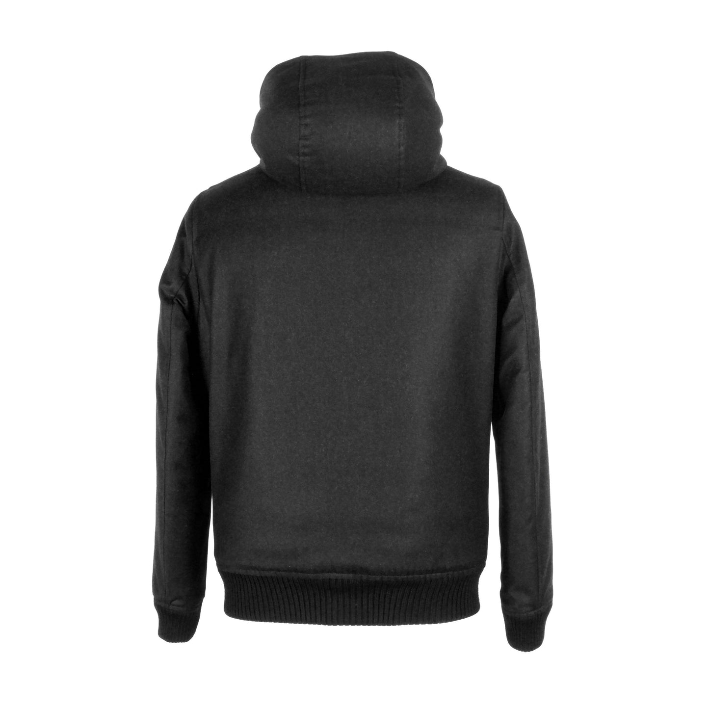 Made in Italy Elegant Men's Wool-Cashmere Hooded Jacket