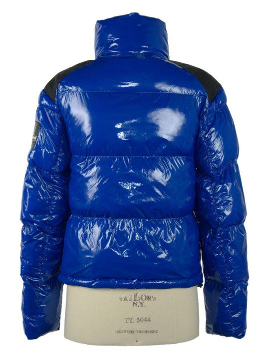 Refrigiwear Chic Blue Down Jacket with Eco-Friendly Flair