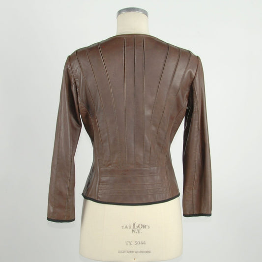 Emilio Romanelli Sleek Slim-Fit Leather Jacket