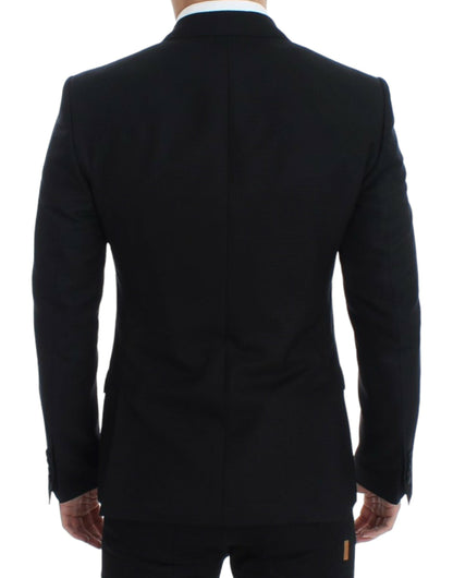 Dolce & Gabbana Black wool silk SICILIA blazer