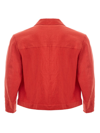 Sealup Elegant Orange Cropped Jacket - Fresh and Stylish