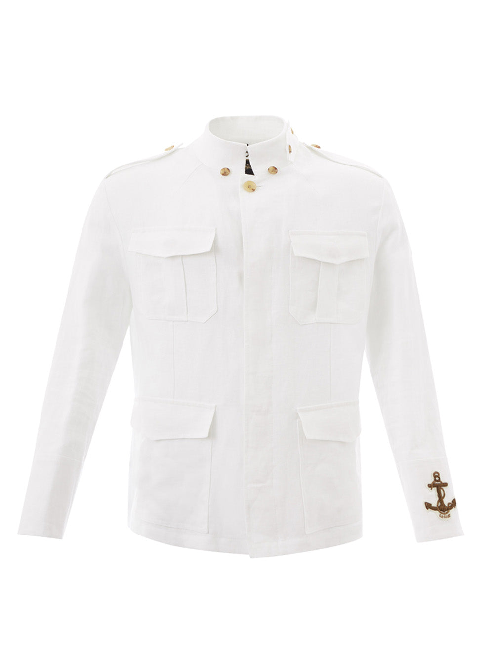 Sealup Elegant White Linen Saharan Jacket