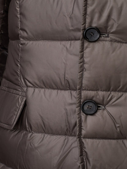 Add Elegant Dove Grey Quilted Jacket