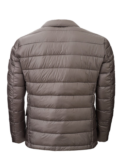 Add Elegant Dove Grey Quilted Jacket