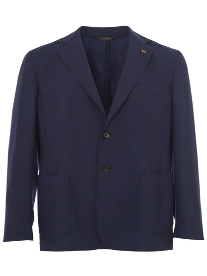 Colombo Elegant Blue Cashmere Men's Jacket