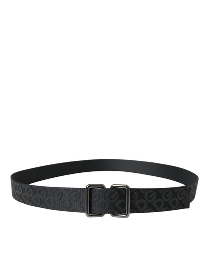 Dolce & Gabbana Black Logomania Leather Metal Buckle Belt