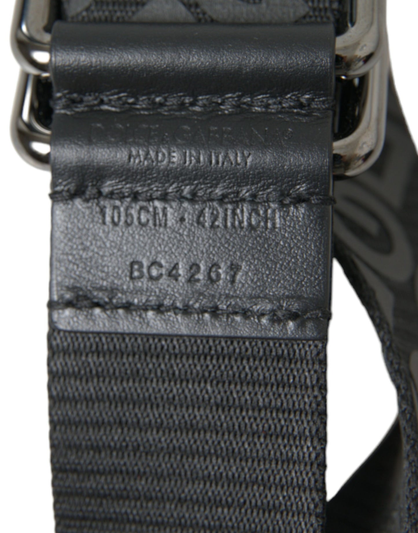 Dolce & Gabbana Black Logomania Leather Metal Buckle Belt