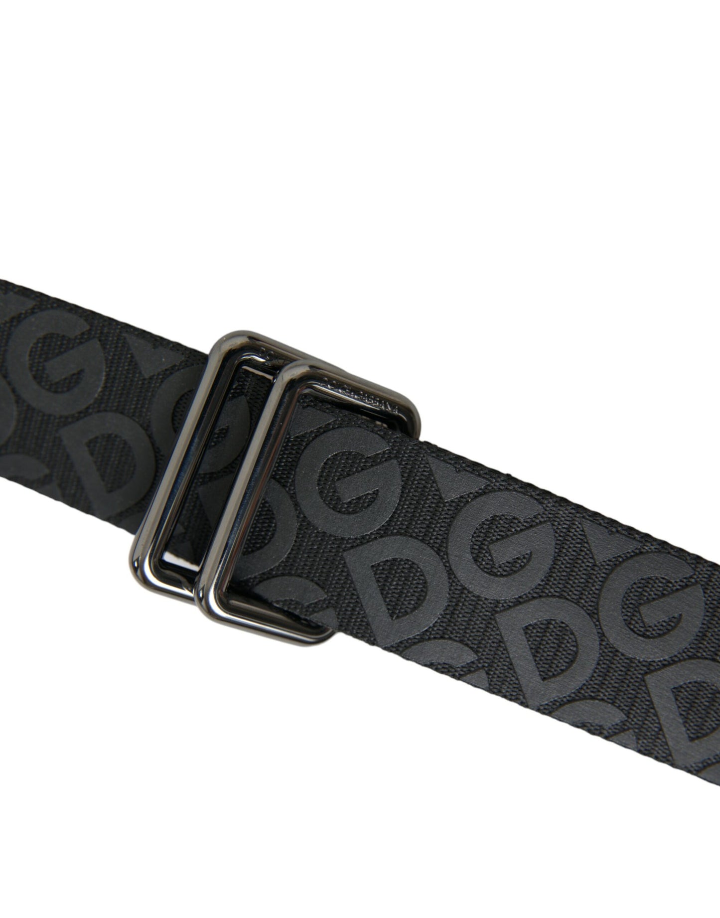 Dolce & Gabbana Black Logomania Leather Metal Buckle Belt