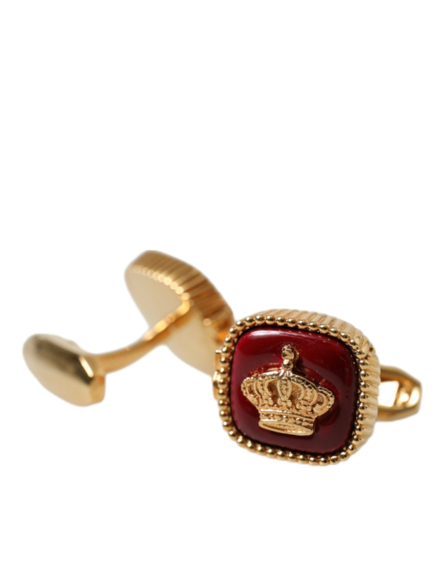 Dolce & Gabbana Gold Plated Crown Sterling Silver 925 Cufflink