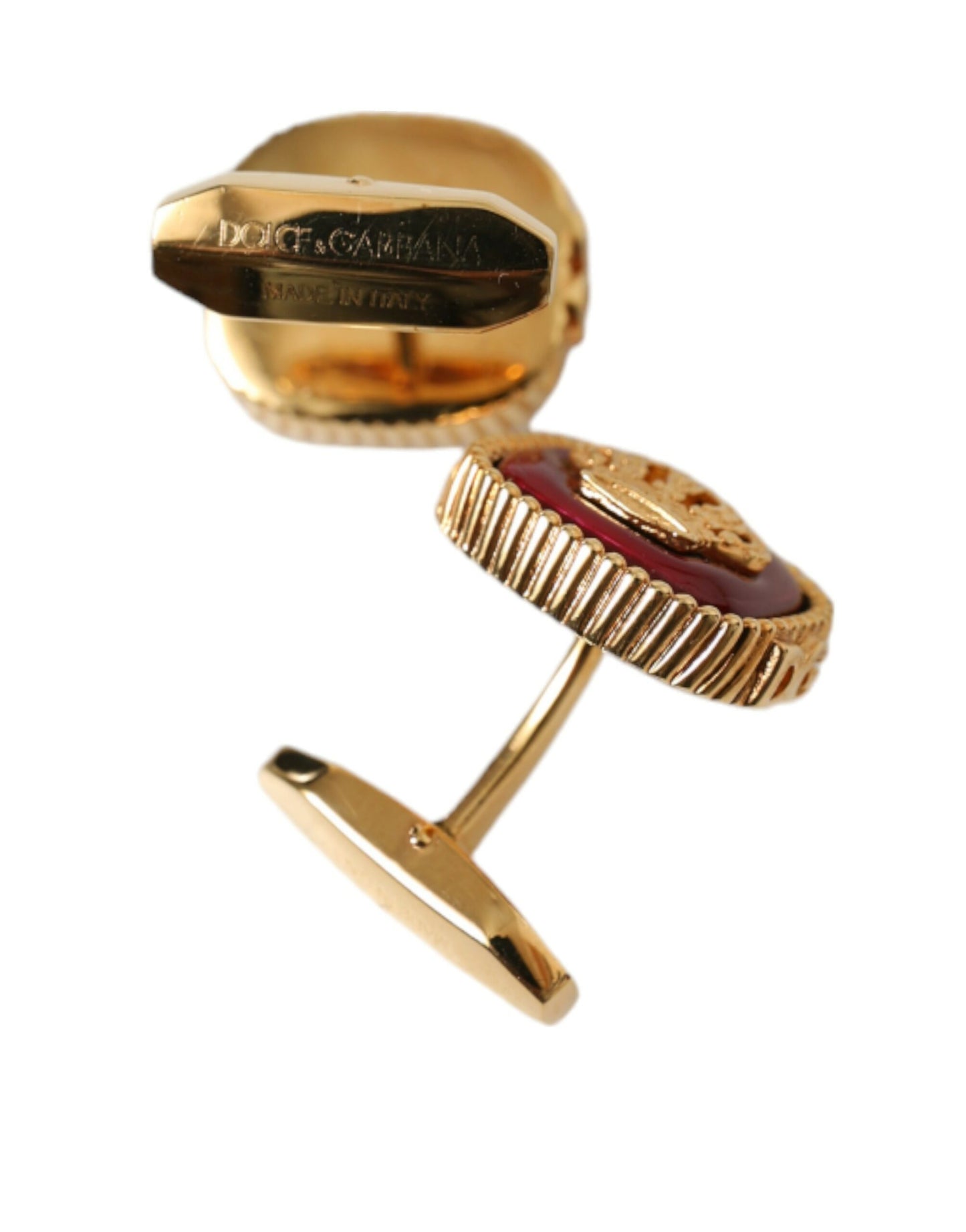 Dolce & Gabbana Gold Plated Crown Sterling Silver 925 Cufflink