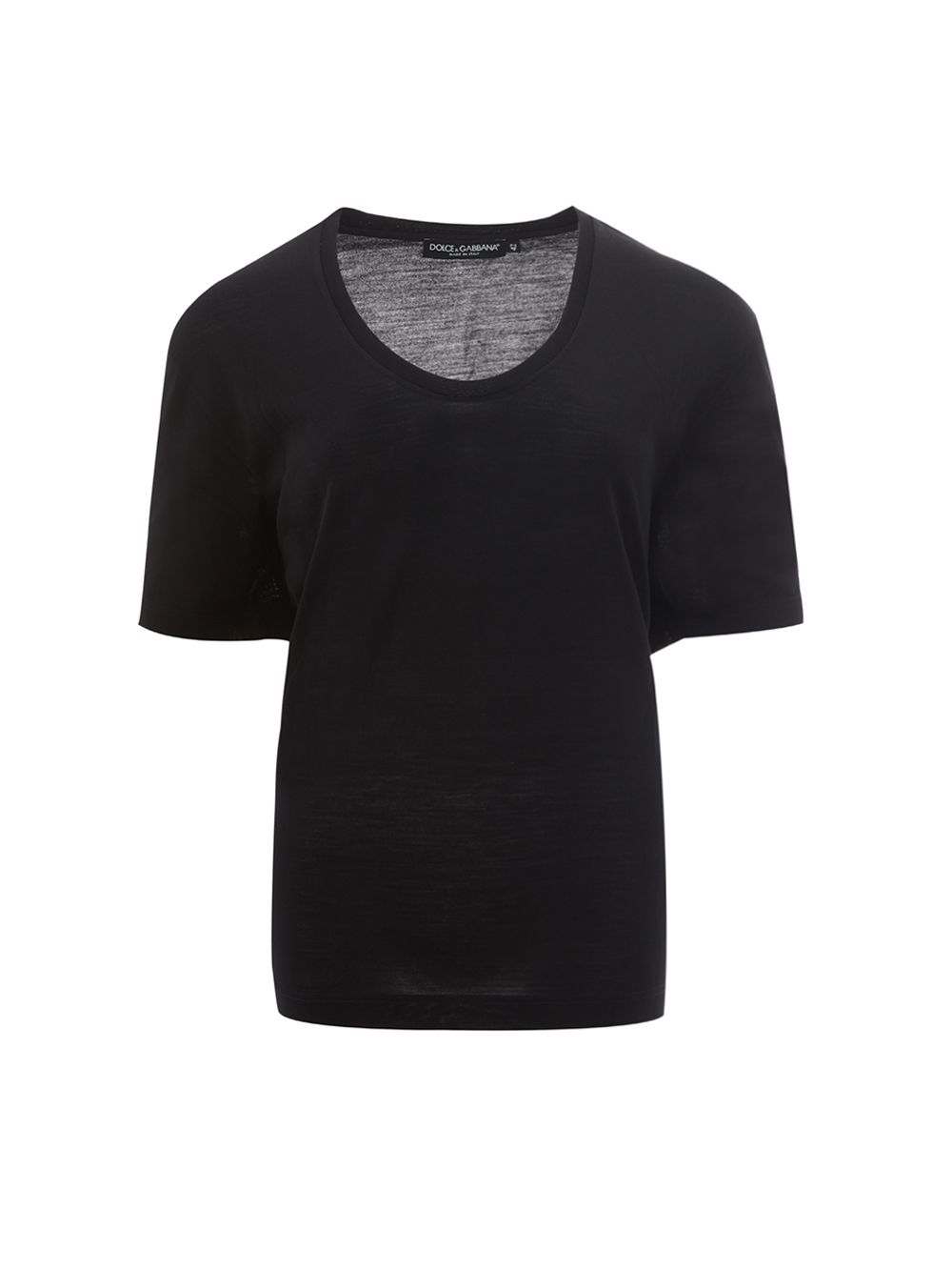 Dolce & Gabbana Elegant Black Wool T-Shirt - Chic Women's Top