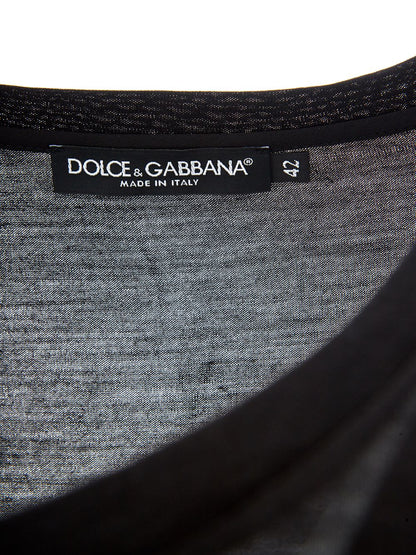 Dolce & Gabbana Elegant Black Wool T-Shirt - Chic Women's Top