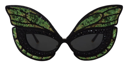 Dolce & Gabbana Exquisite Sequined Butterfly Sunglasses