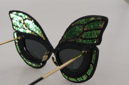 Dolce & Gabbana Exquisite Sequined Butterfly Sunglasses