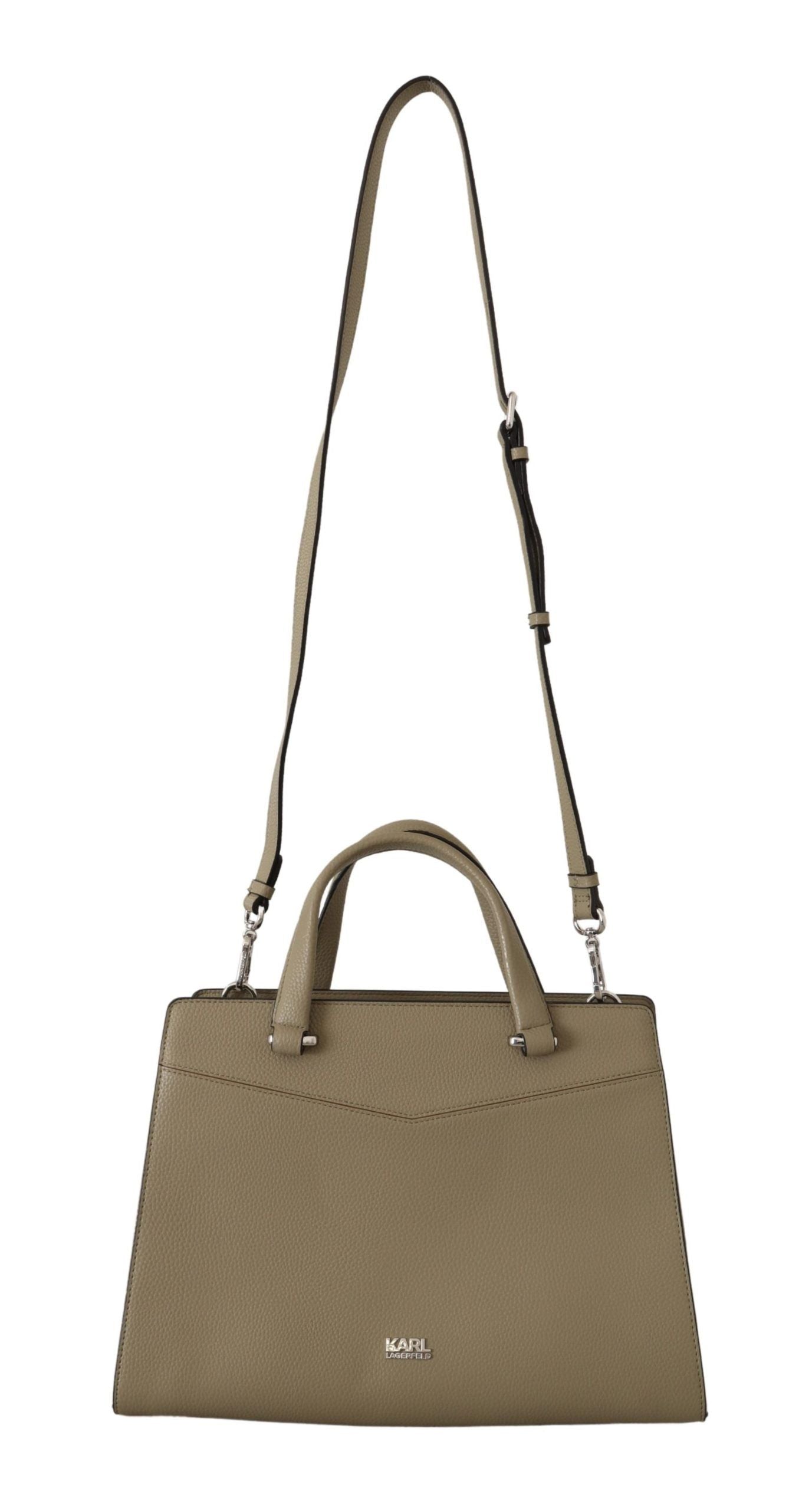 Karl Lagerfeld Enchanting Sage Green Leather Tote