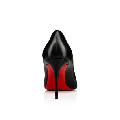 Christian Louboutin Elegant Black Leather Pumps with Iconic Sole