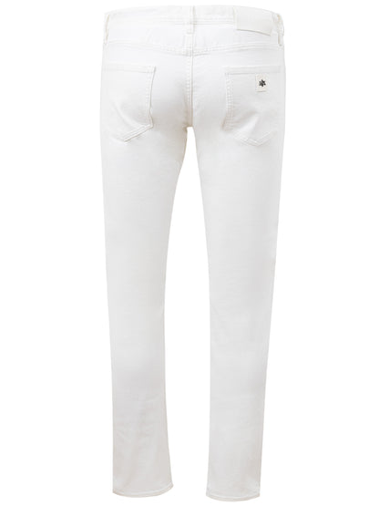 Armani Exchange Elegant White Cotton Trousers