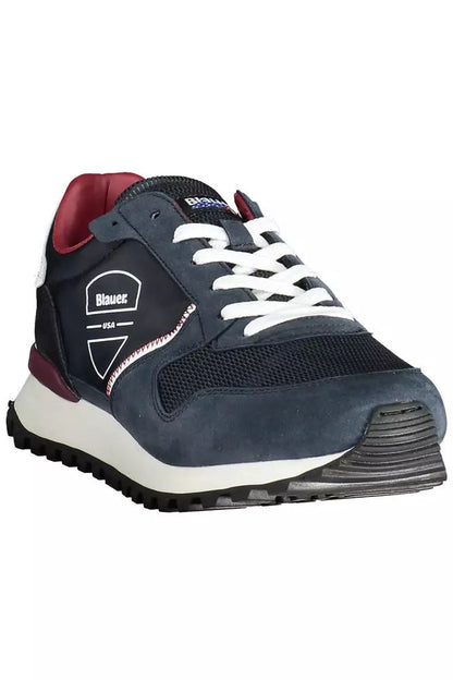 Blauer Sleek Blue Sports Sneakers with Logo Detail