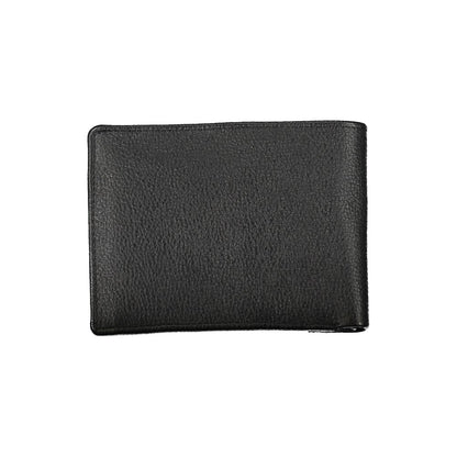 Blauer Elegant Black Leather Wallet with Contrast Details